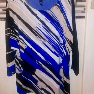 Alfani, multi color, XL top, 3/4 sleeve, exce.